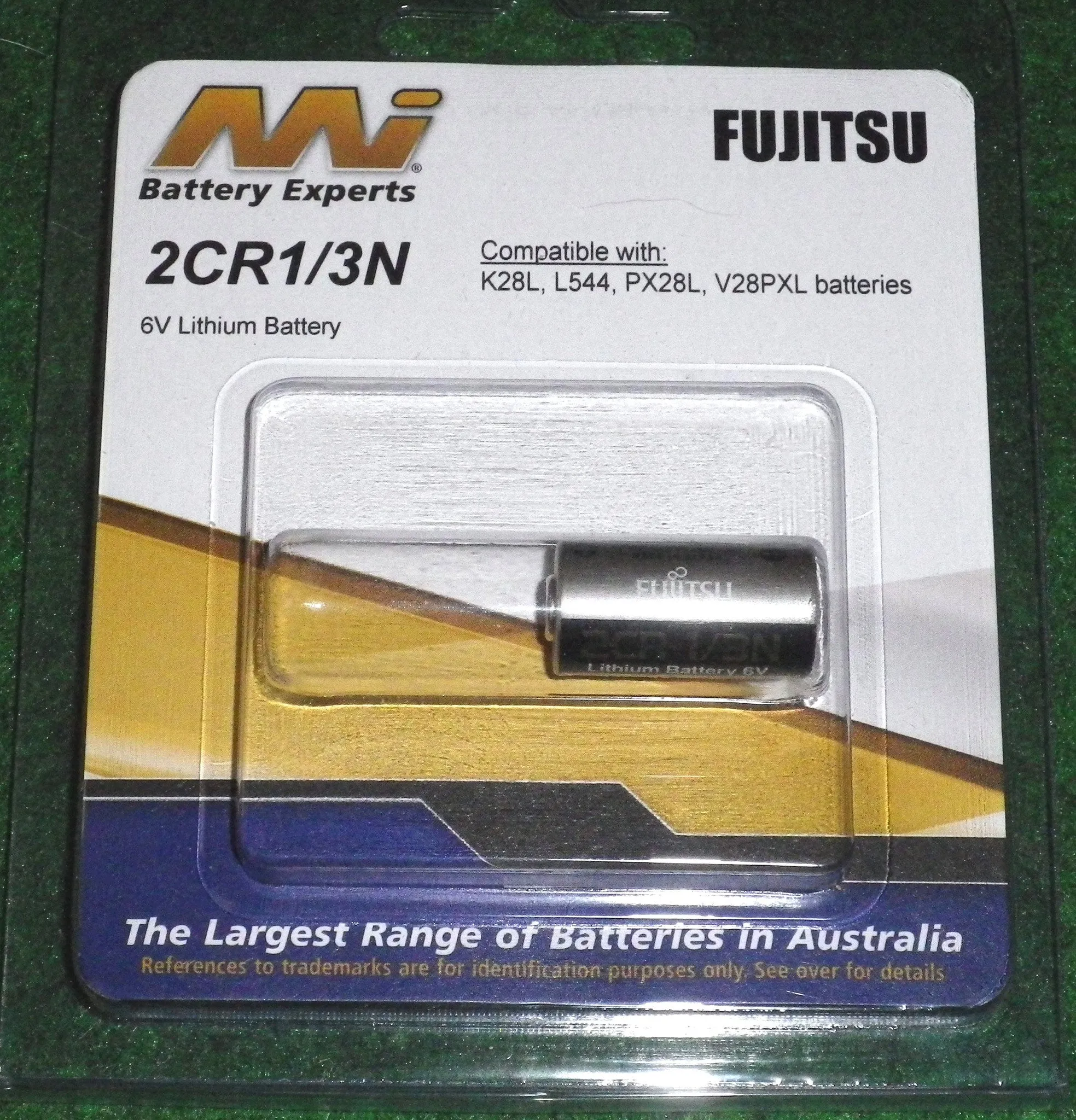 Fujitsu 6Volt Photographic Camera Battery 25mm x 13mm - Part # 2CR13N