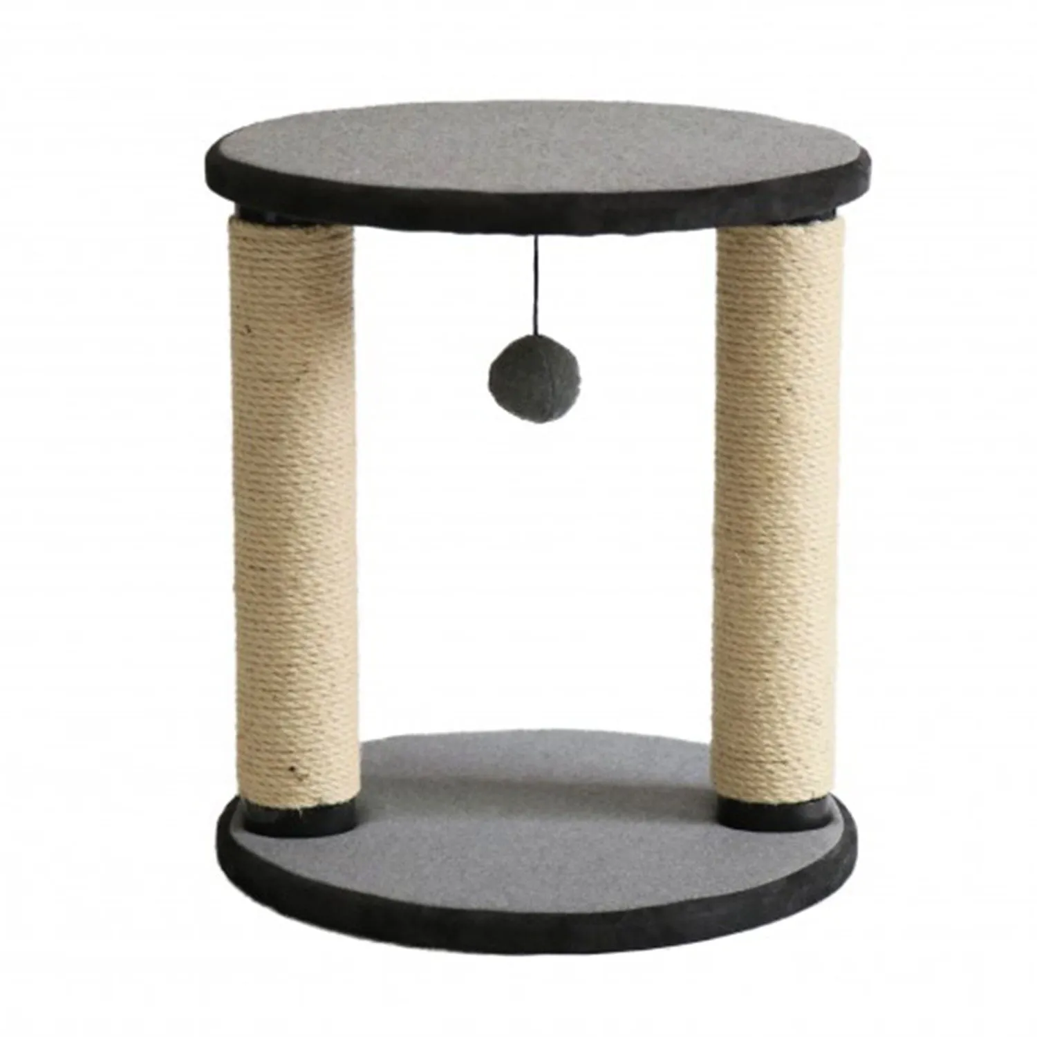 Furkidz ClickFit Twin Posts with Platform and Play Toy Cat Scratch Post