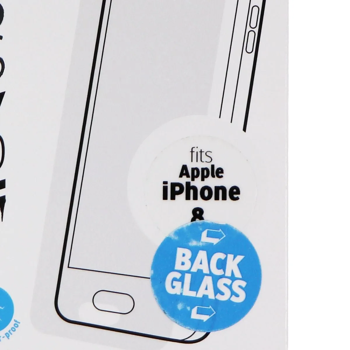 Gadget Guard Black Ice Tempered Back Glass for iPhone 8 - Clear / Black Glass