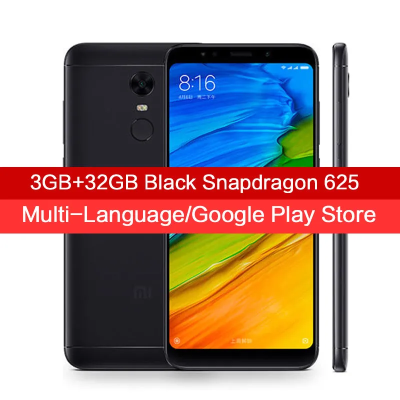 Global Version Xiaomi Redmi 5 Plus 3GB 32GB Mobile Phones 18:9 Full Screen Display Snapdragon 625 Octa Core 4000mAh MIUI 9.2 CE