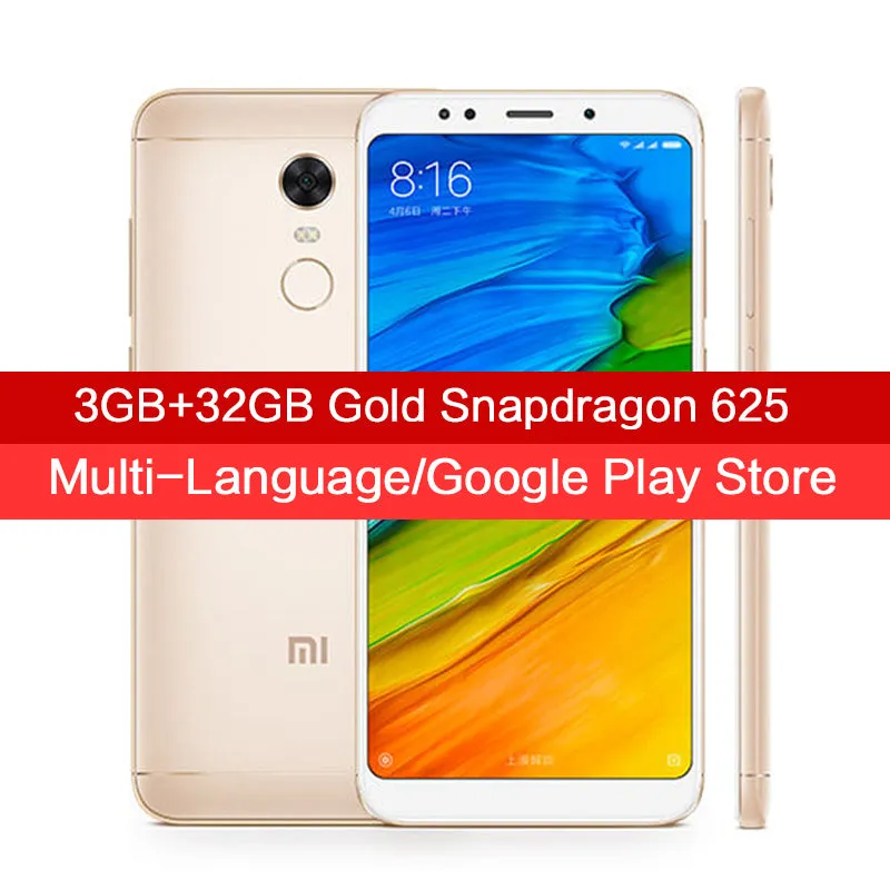 Global Version Xiaomi Redmi 5 Plus 3GB 32GB Mobile Phones 18:9 Full Screen Display Snapdragon 625 Octa Core 4000mAh MIUI 9.2 CE