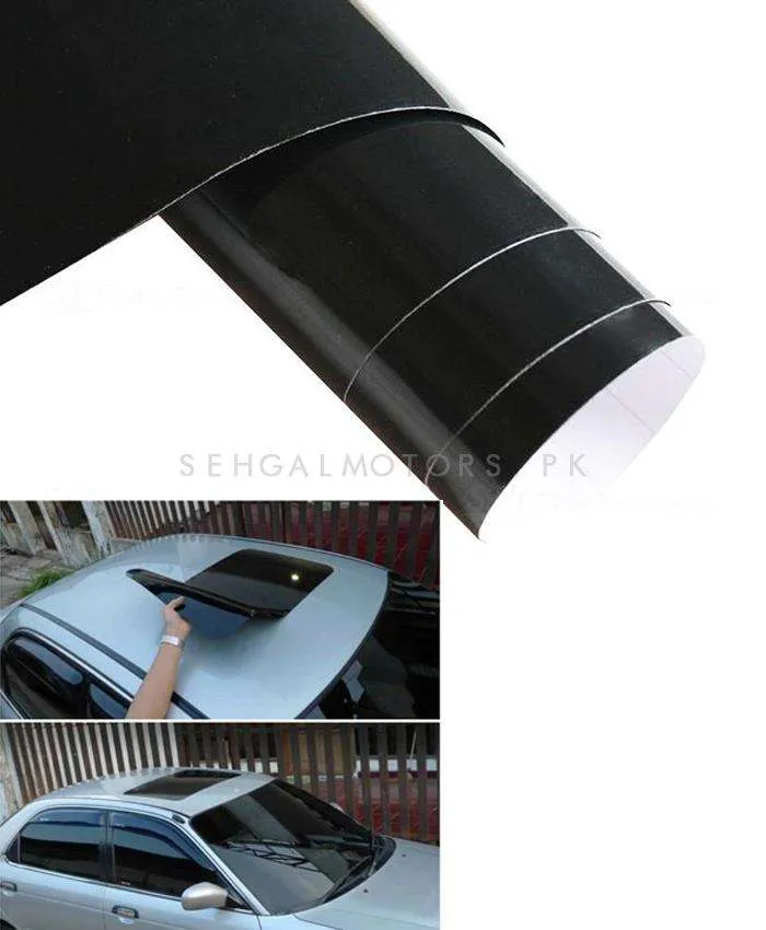 Glossy Black Car Sunroof Sticker - PVC Sunroof Sticker | Car Wrap Sticker For Roof