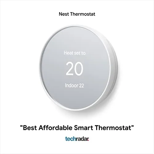 Google Nest Thermostat - Smart Thermostat for Home - Programmable Wifi Thermostat - Snow