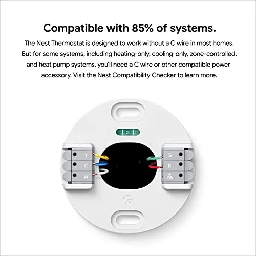 Google Nest Thermostat - Smart Thermostat for Home - Programmable Wifi Thermostat - Snow