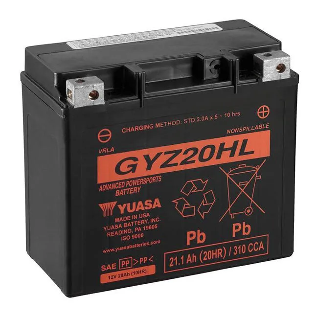 GYZ20-HL Non-DG Factory Sealed Battery Made in USA Yuasa (EGYZ20HL)