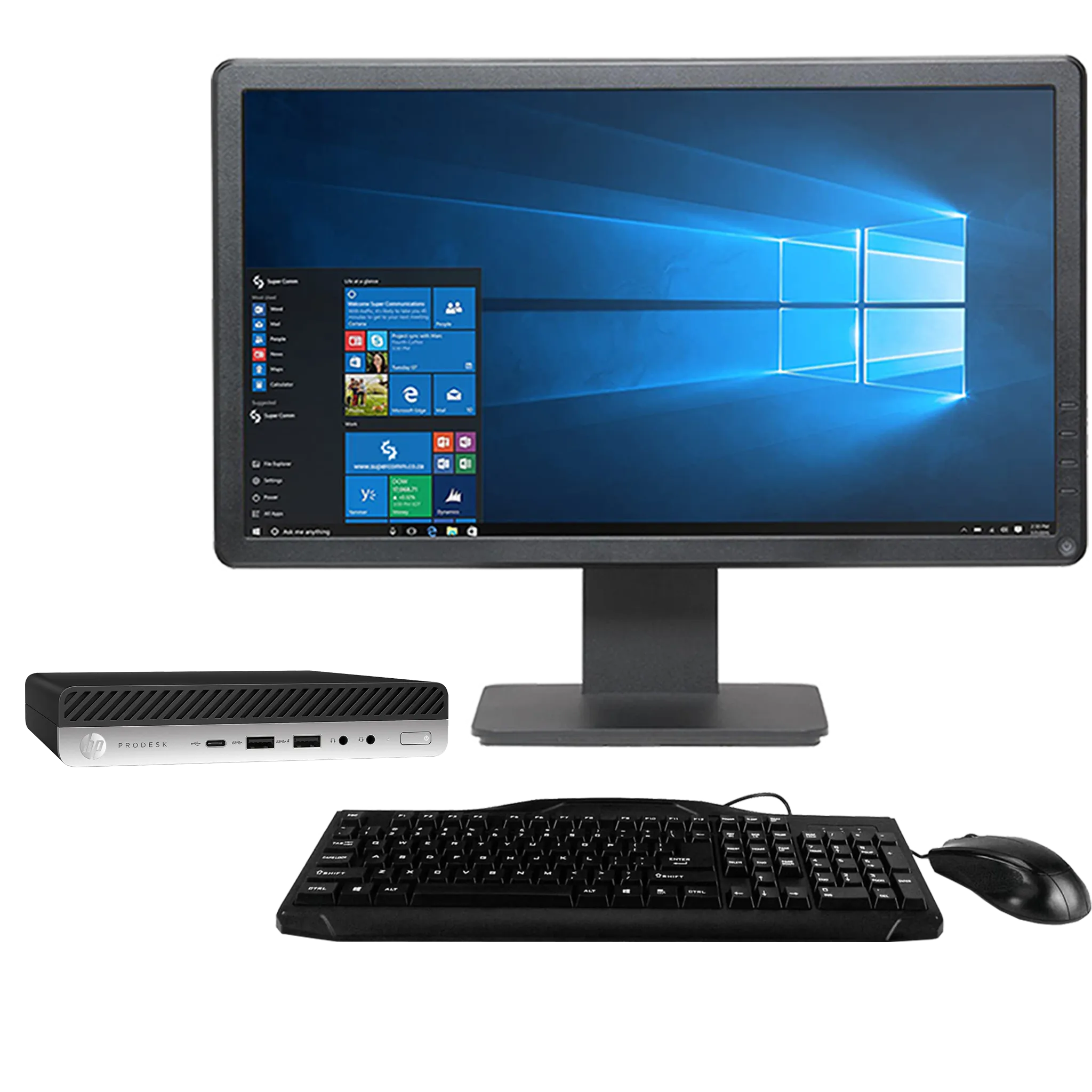 HP ProDesk 600 G3 Intel i3, 6th Gen USFF PC with 8GB Ram   20" Monitor