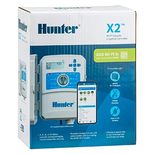 Hunter X2 Hydrawise Outdoor Smart Irrigation Controller with Optional WIFI