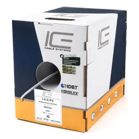 Ice Cable 14-2FX/BOX/WHT 14-2 Direct Burial Cable - 500ft Box (White)