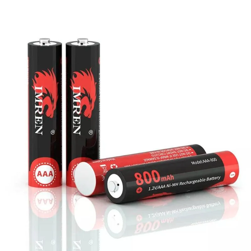 IMREN 1.2V AAA 800mAh Rechargeable Ni-MH Battery (8Batteries/Pack)