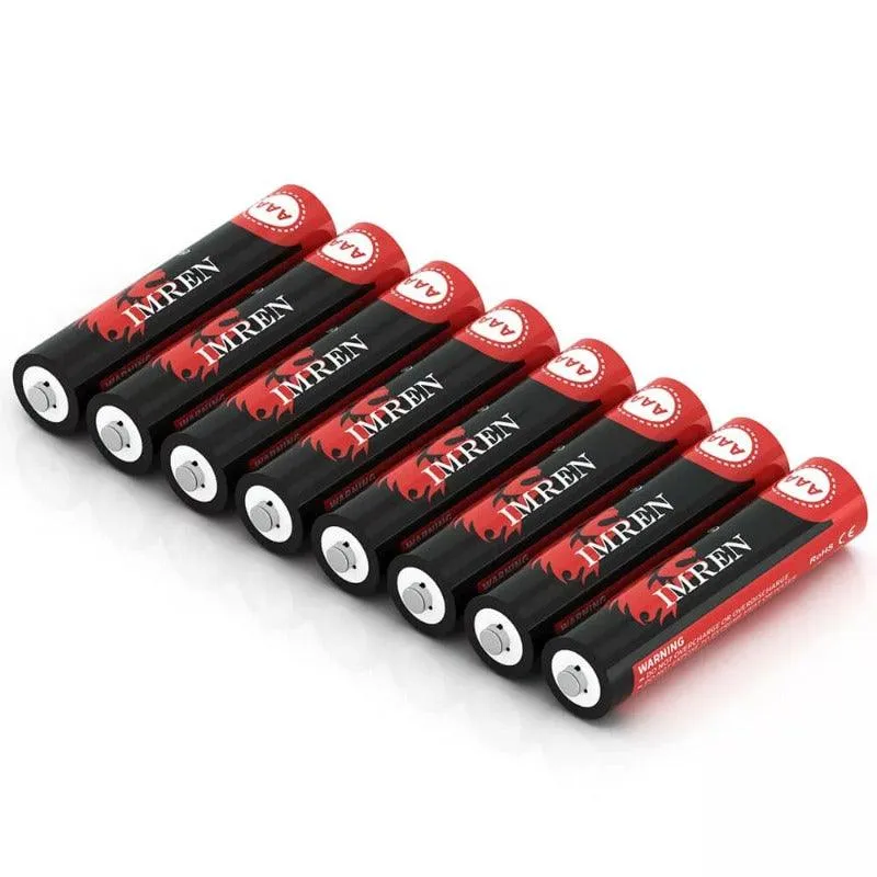 IMREN 1.2V AAA 800mAh Rechargeable Ni-MH Battery (8Batteries/Pack)