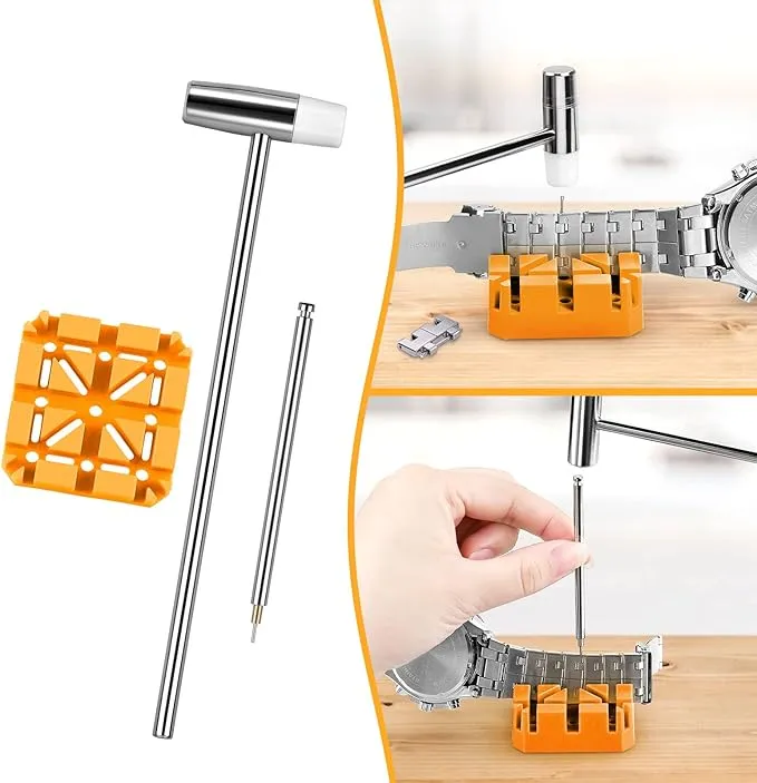 JOREST Watch Link Removal/Repair Kit Tool to Adjust and Replace Strap, pin Removal Tool, 20PCS Watch Spring Bars, 13PCS Spare Needle