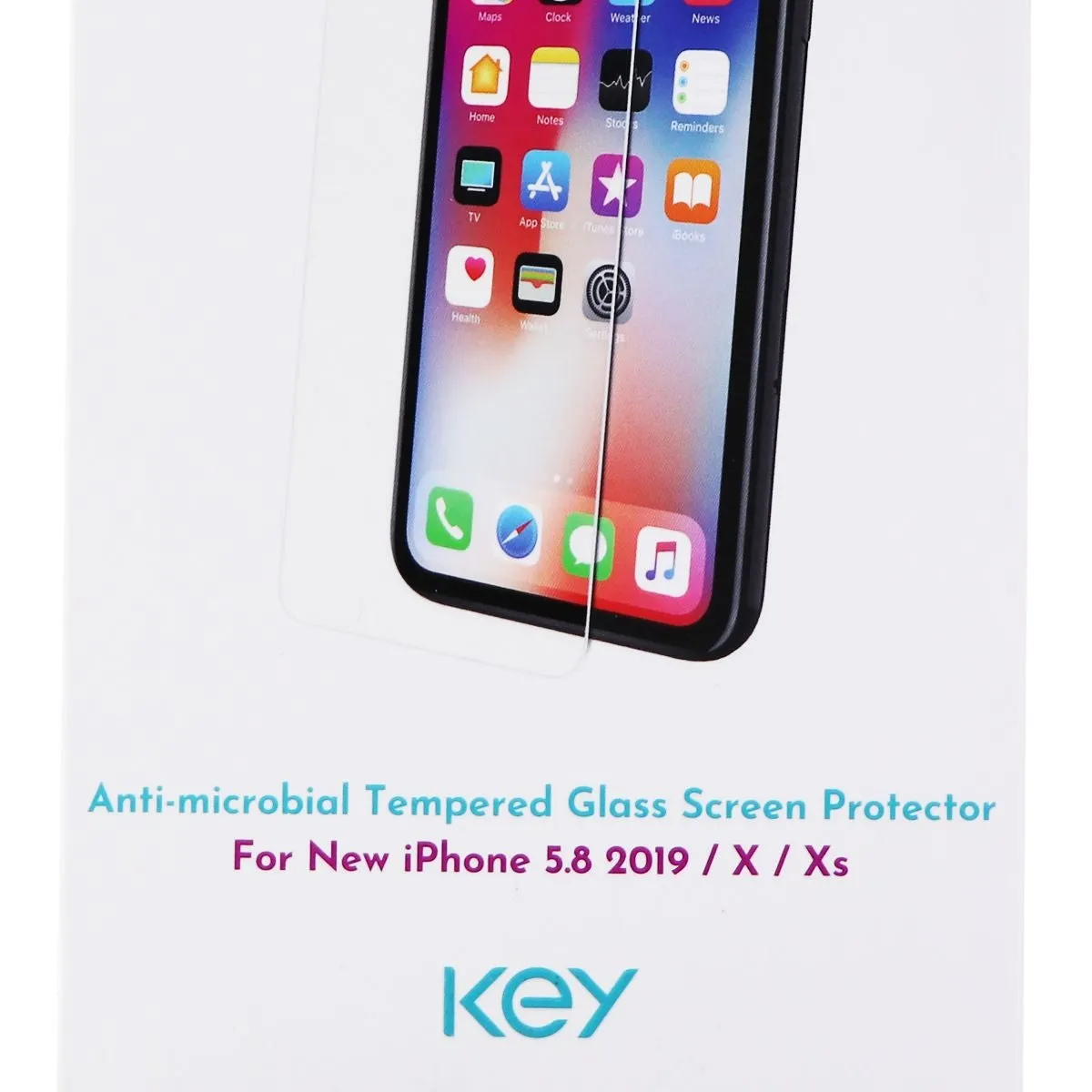 Key Premium  Tempered Glass Screen Protector for Apple iPhone Xs/X