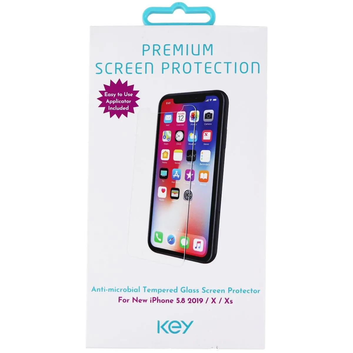 Key Premium  Tempered Glass Screen Protector for Apple iPhone Xs/X