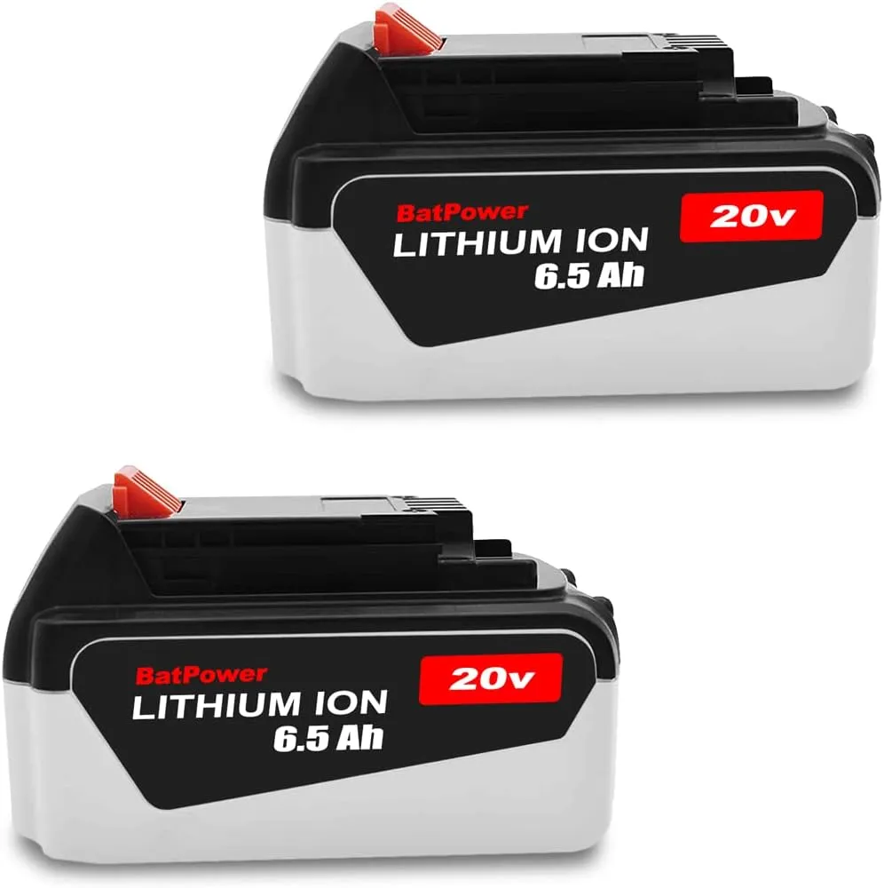 LB2X4020 20V 6.5Ah Extended Capacity Battery Replacement for Black & Decker 20V Battery