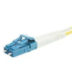 LC OM3 Duplex 2.0mm Fiber Optic Patch Cord, OFNR, Multimode 50/125, Aqua Jacket, Beige Connector, 2 meter (6.6 ft)