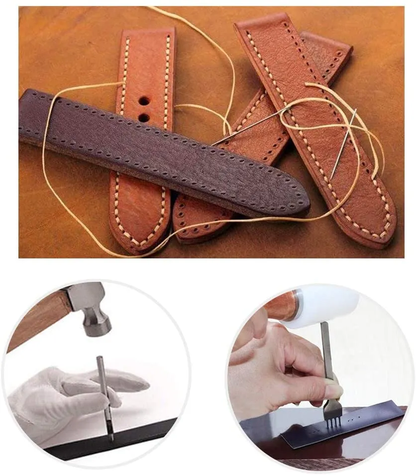 Leather Kit 22 PCS SIMPZIA | Leather Hand Stitching Tools Kit