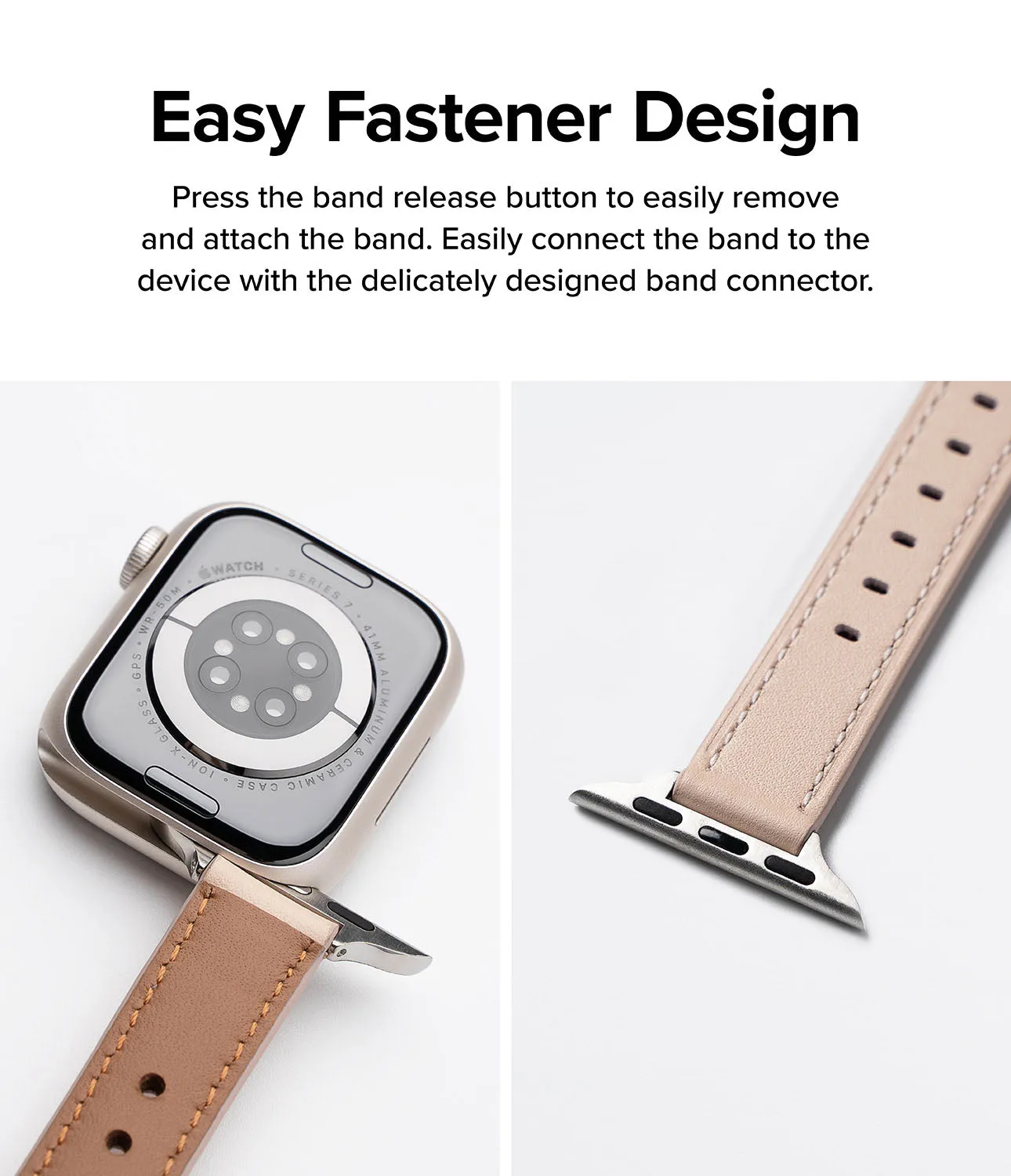 Leather One Slim Apple Watch Band For Apple Watch 38 / 40 / 41mm| Cozy Pink