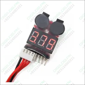 Lipo Buzzer Battery Voltage Indicator Volt Meter Battery Level Tester 1s-8s With Buzzer In Pakistan