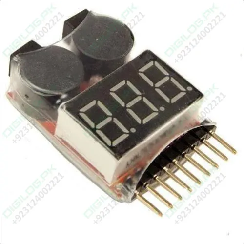 Lipo Buzzer Battery Voltage Indicator Volt Meter Battery Level Tester 1s-8s With Buzzer In Pakistan