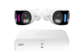 Lorex Fusion 4K  16 Channel (8 Wired   8 Fusion Wi-Fi) 2TB NVR System with Two 4K Dual Lens Wi-Fi Cameras