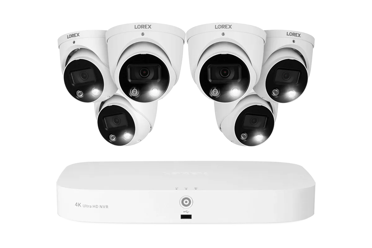 Lorex Fusion Series 4K 16 Camera Capable (8 Wired   8 Fusion Wi-Fi) 2TB Wired NVR System with H13 IP Dome Cameras