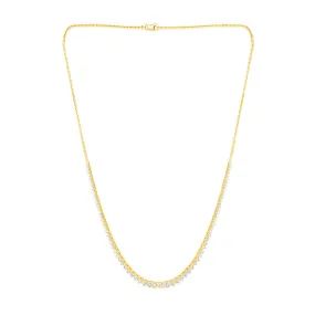 Luminesce Lab Grown 2 Carats Diamond Cable Chain Necklace in 9ct Yellow Gold