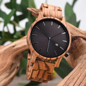 Manchester - Zebrawood Minimal Watch