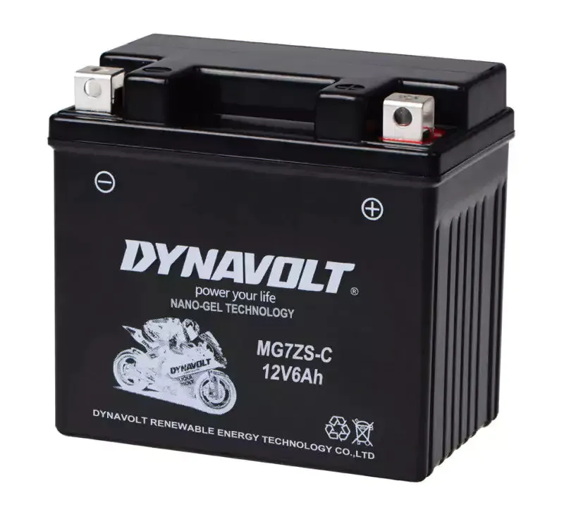 MG7ZS-C (YT7ZS)  DYNAVOLT BATTERY NANO GEL 12V6AH  (YFZ 450 2009-2021 )