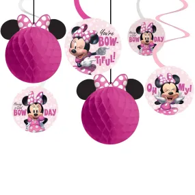 Minnie Mouse Forever Birthday Paper Hanging Decorations, 12 Count