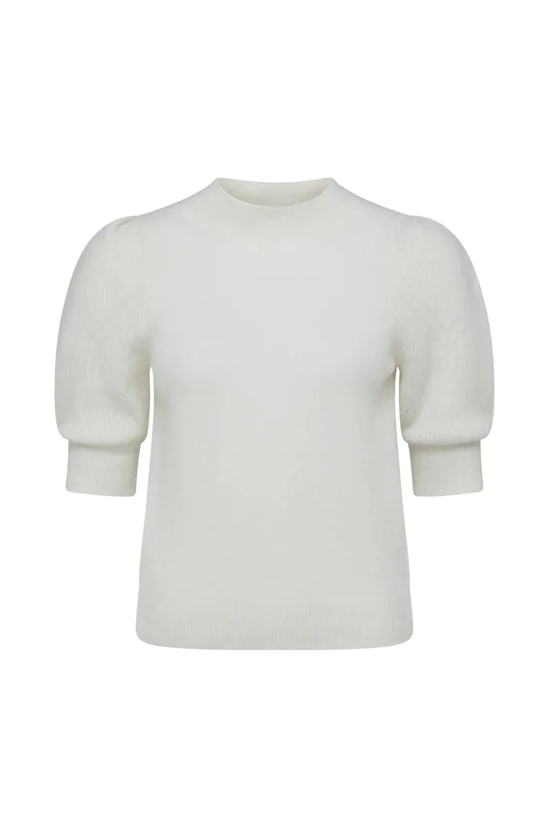 MOHAIR PUFF SLEEVE TEE | Milk