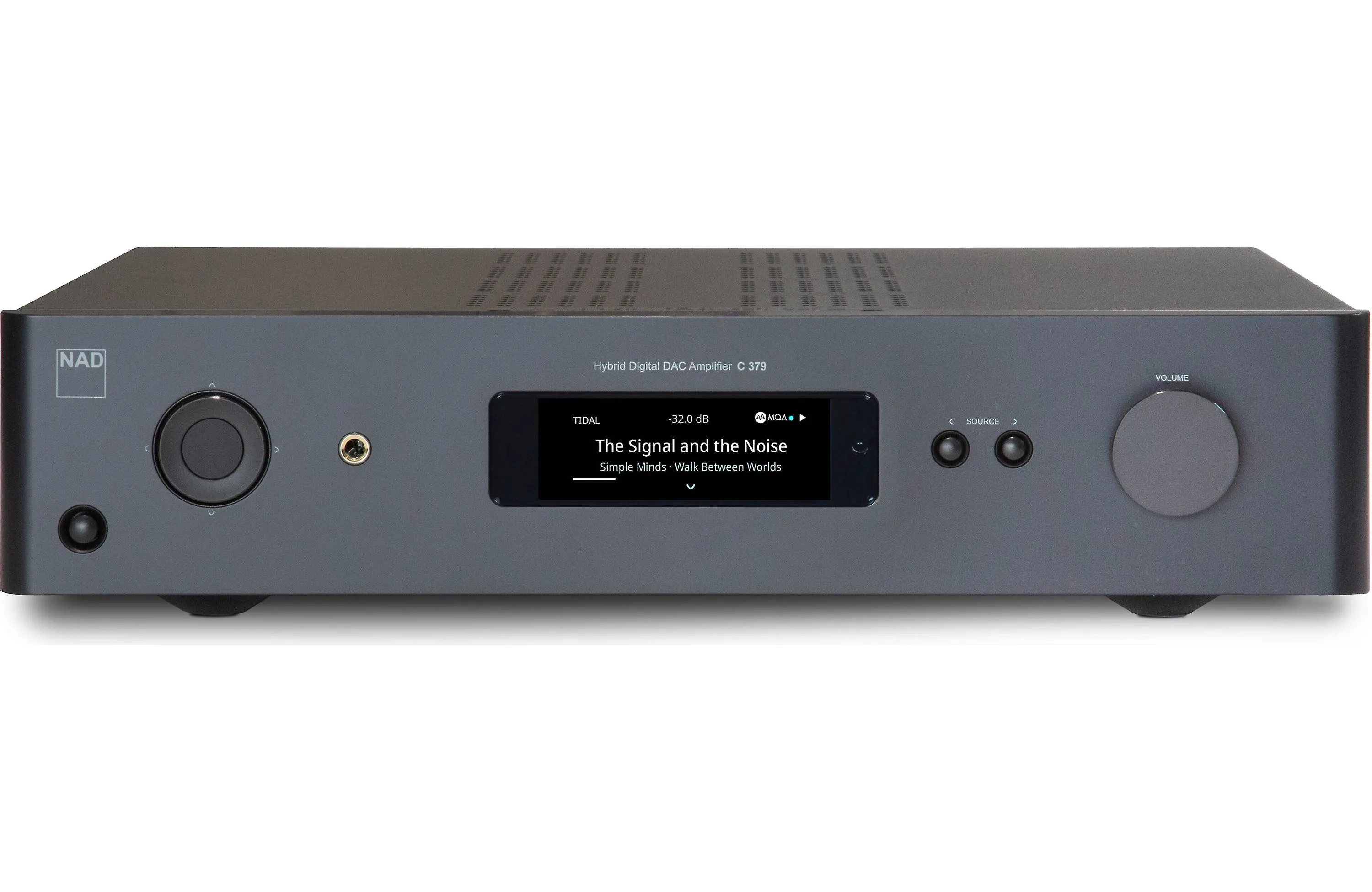 NAD Electronics C379 BluOS-D Integrated Amplifier with DAC, Bluetooth and BluOS Module Pre-installed