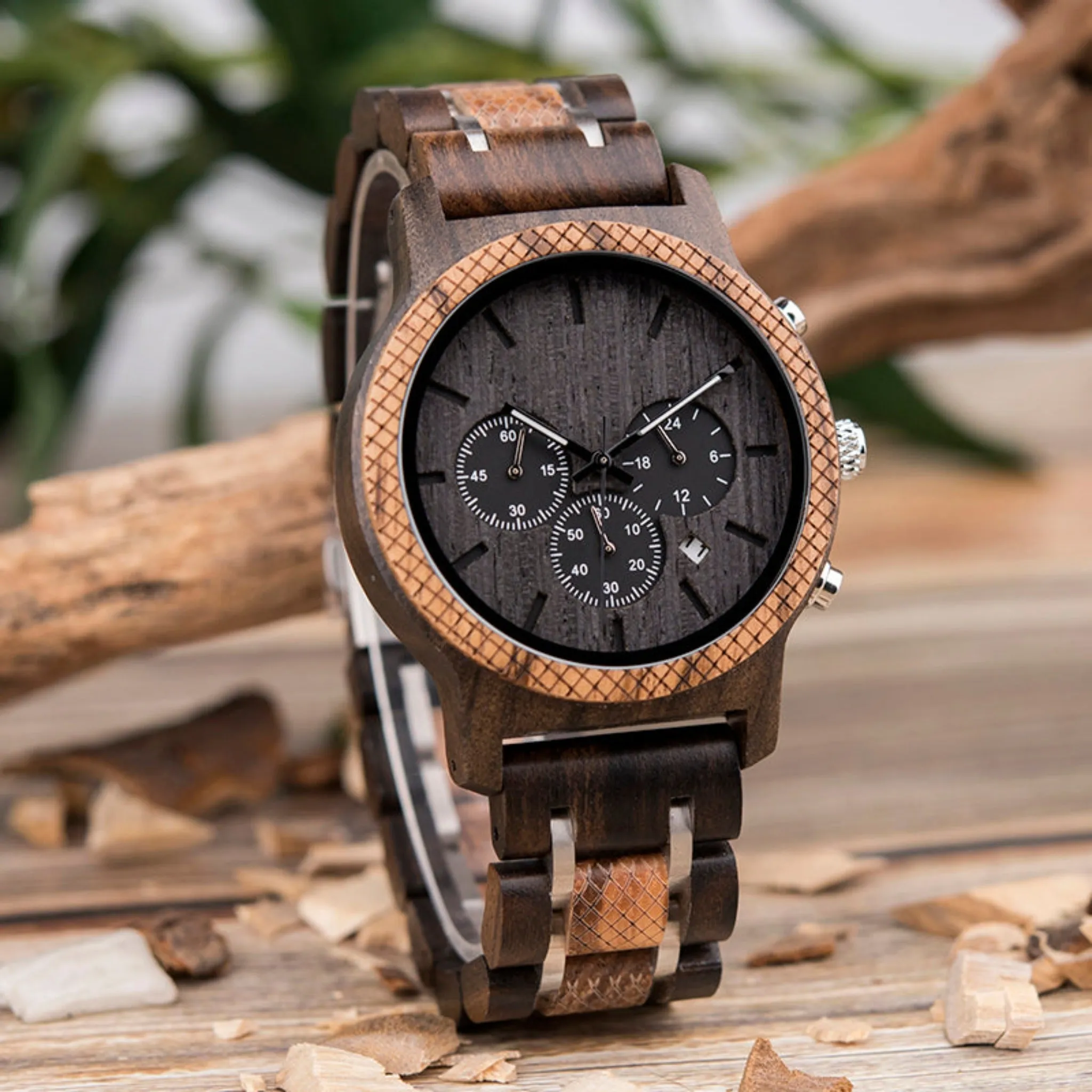 Naples - Ebony & Zebrawood Chronograph