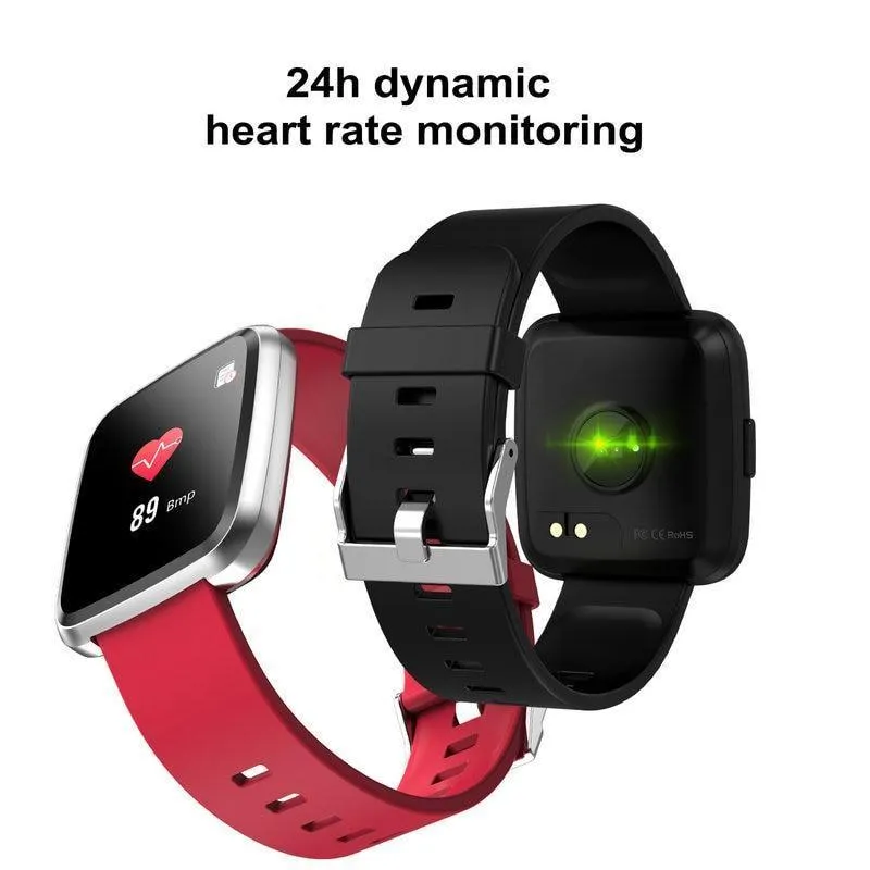 New IP67 Waterproof Fitness Tracker Heart Rate Monitor Blood Pressure Smartwatch Bracelet For iPhone Android