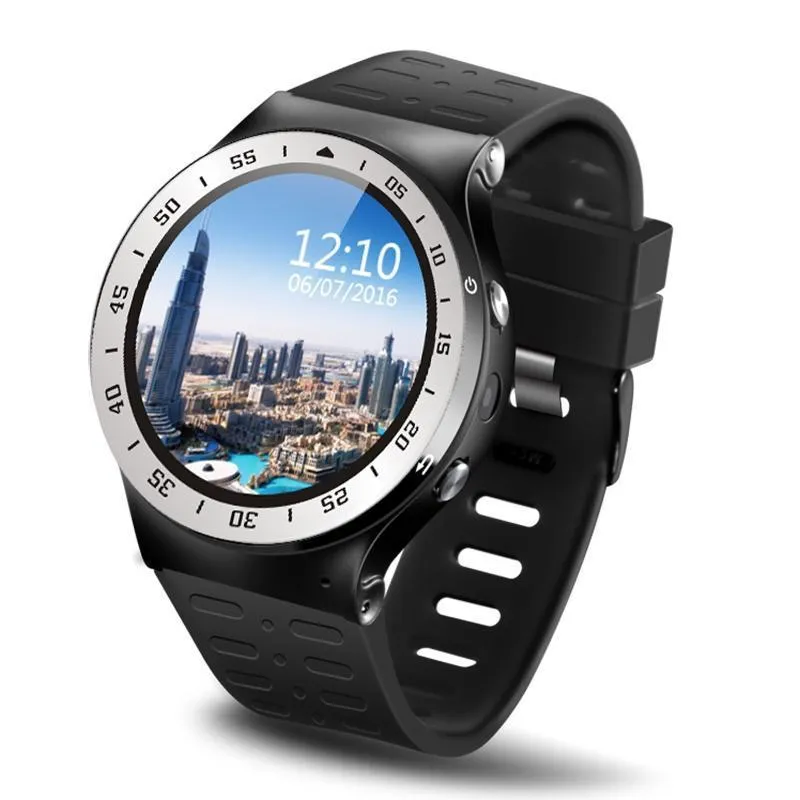 New Quad Core 1.0GHz 8GB ROM Smartwatch Wristwatch Phone Android 5.1 with Heart Rate WiFi Bluetooth