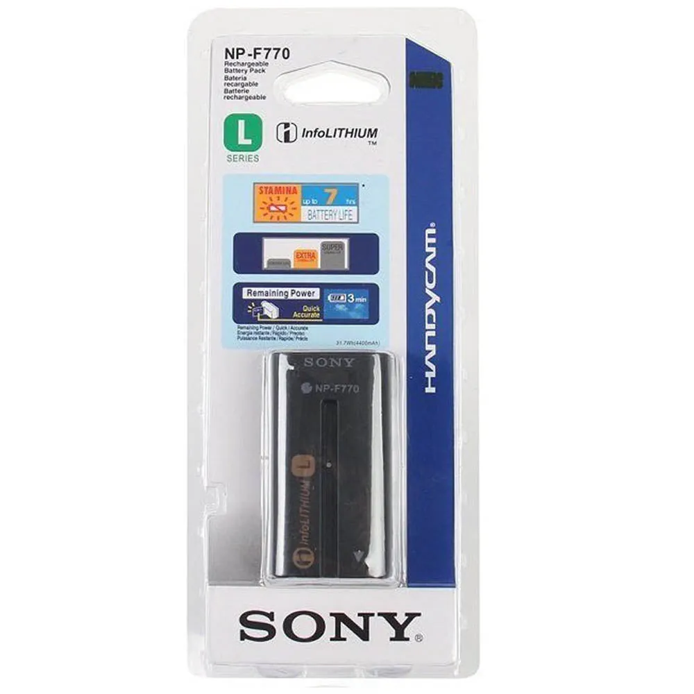 NP-F770 L Series InfoLithium Battery for Sony and Yongnuo Products