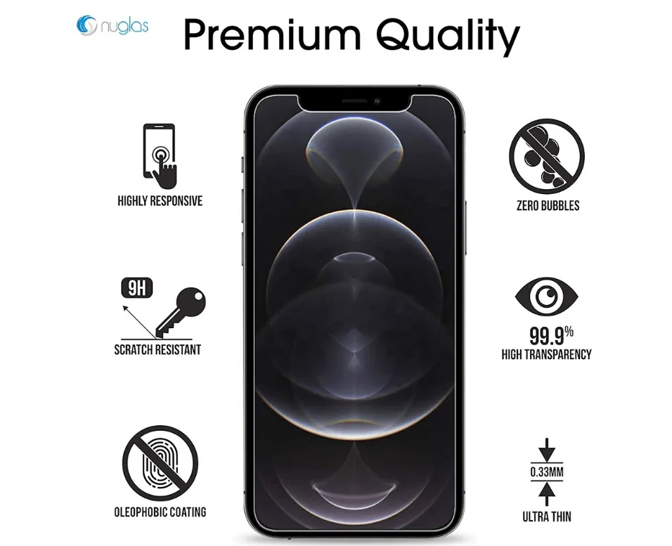 Nuglas Tempered Glass Protection (iPhone 14 & 13 & 13 Pro)