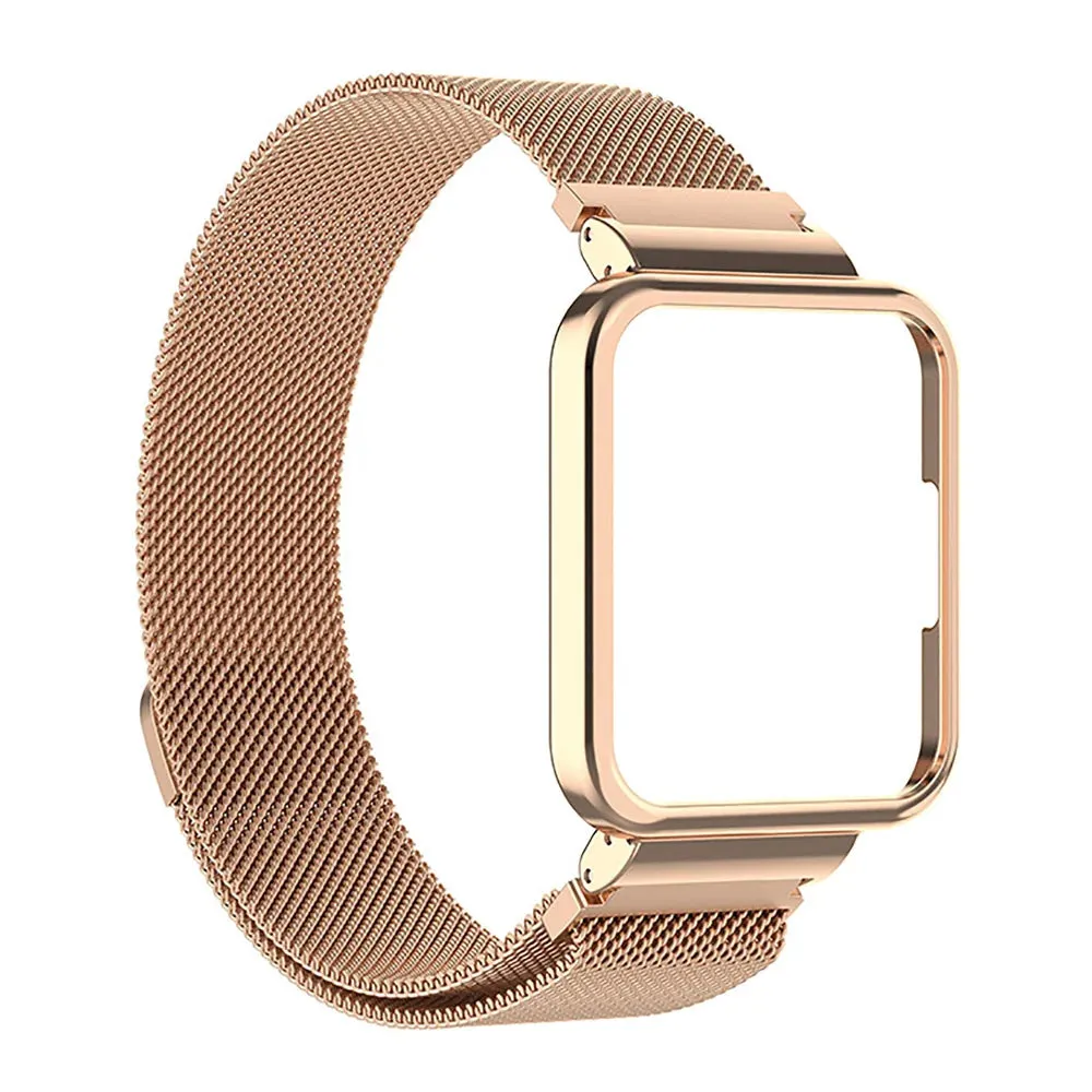 O Ozone - Redmi Watch 2 Lite /Xiaomi Mi Watch 2 Lite | Milanese Stainless Steel Band- Rose Gold