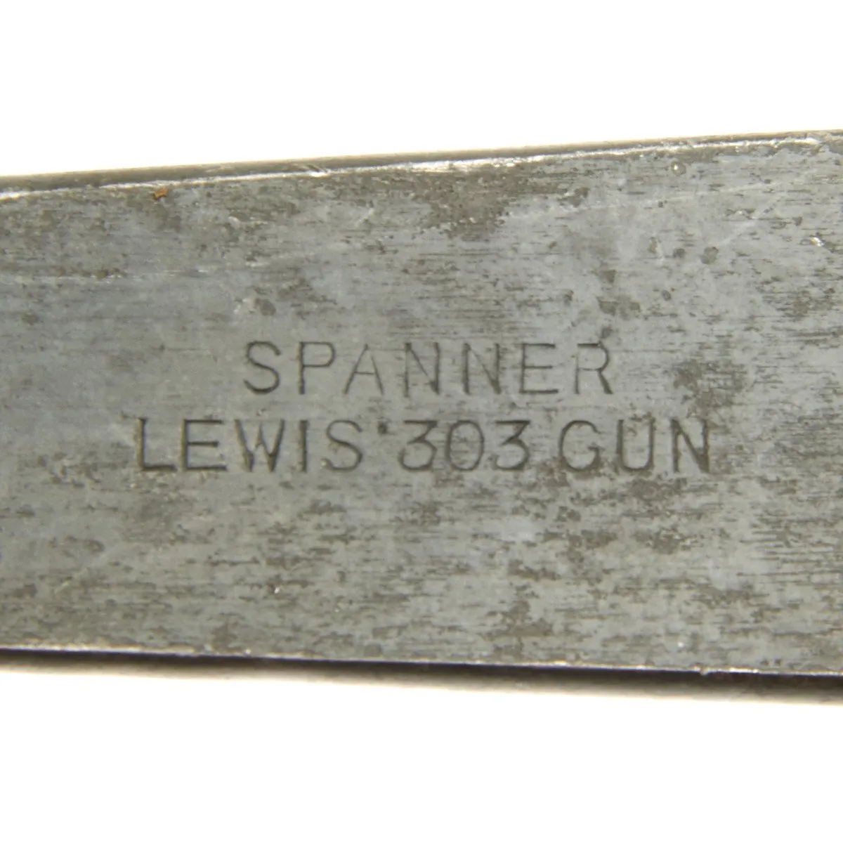 Original British WWI Lewis Gun Spanner Wrench Tool - Notched & Beveled