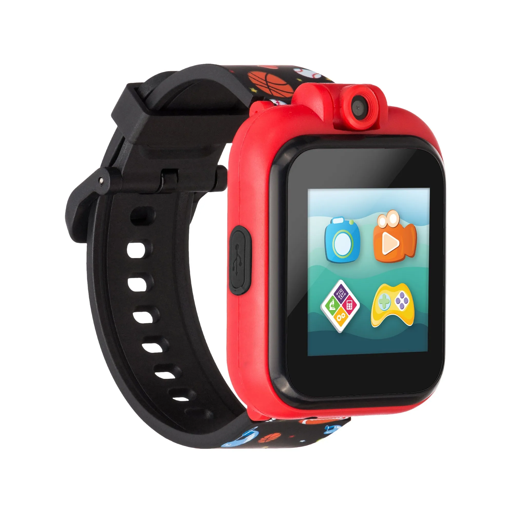 PlayZoom 2 Kids Smartwatch with Headphones: Black Sports Print