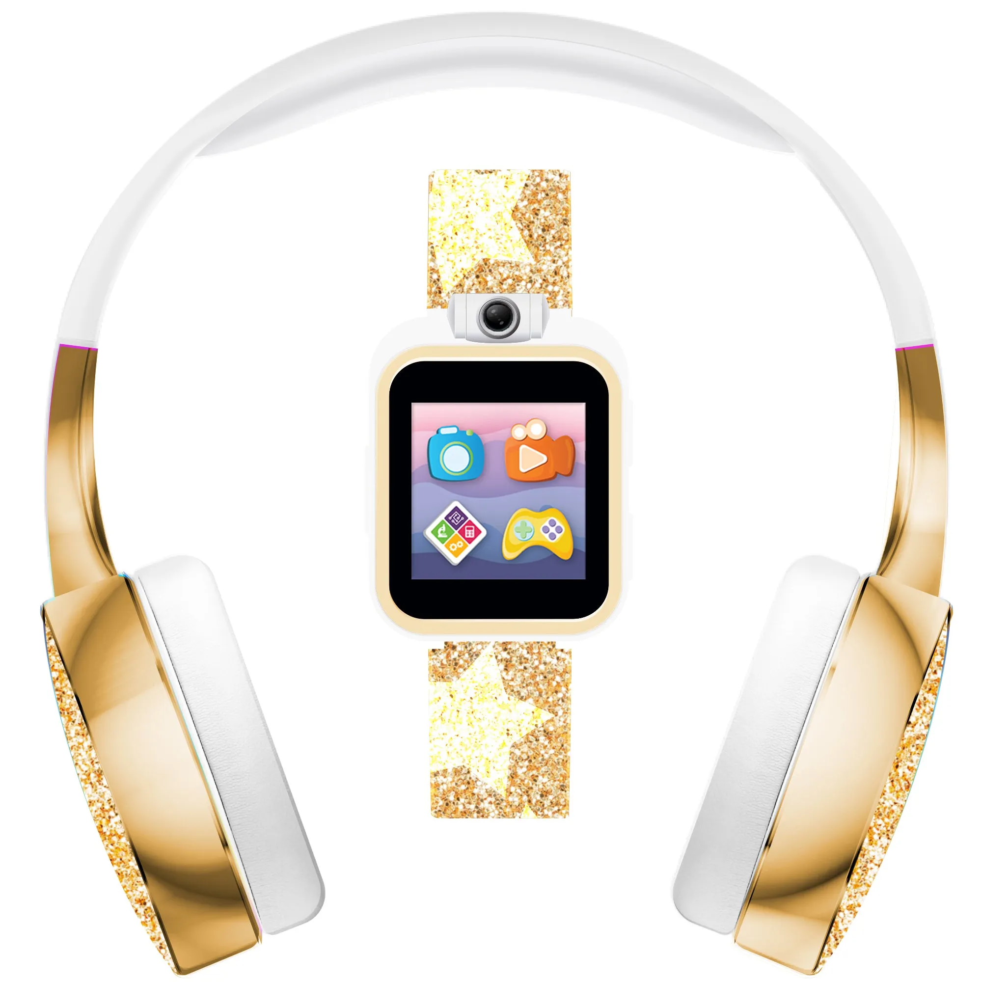 PlayZoom 2 Kids Smartwatch with Headphones: Gold Star Print