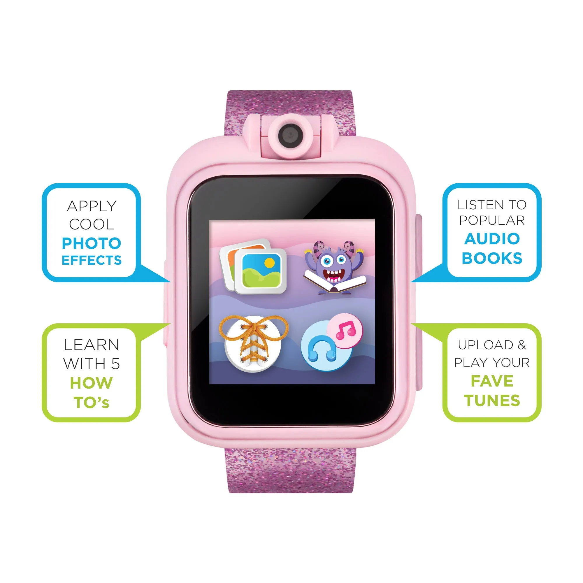 PlayZoom 2 Kids Smartwatch with Headphones: Pink Sparkle