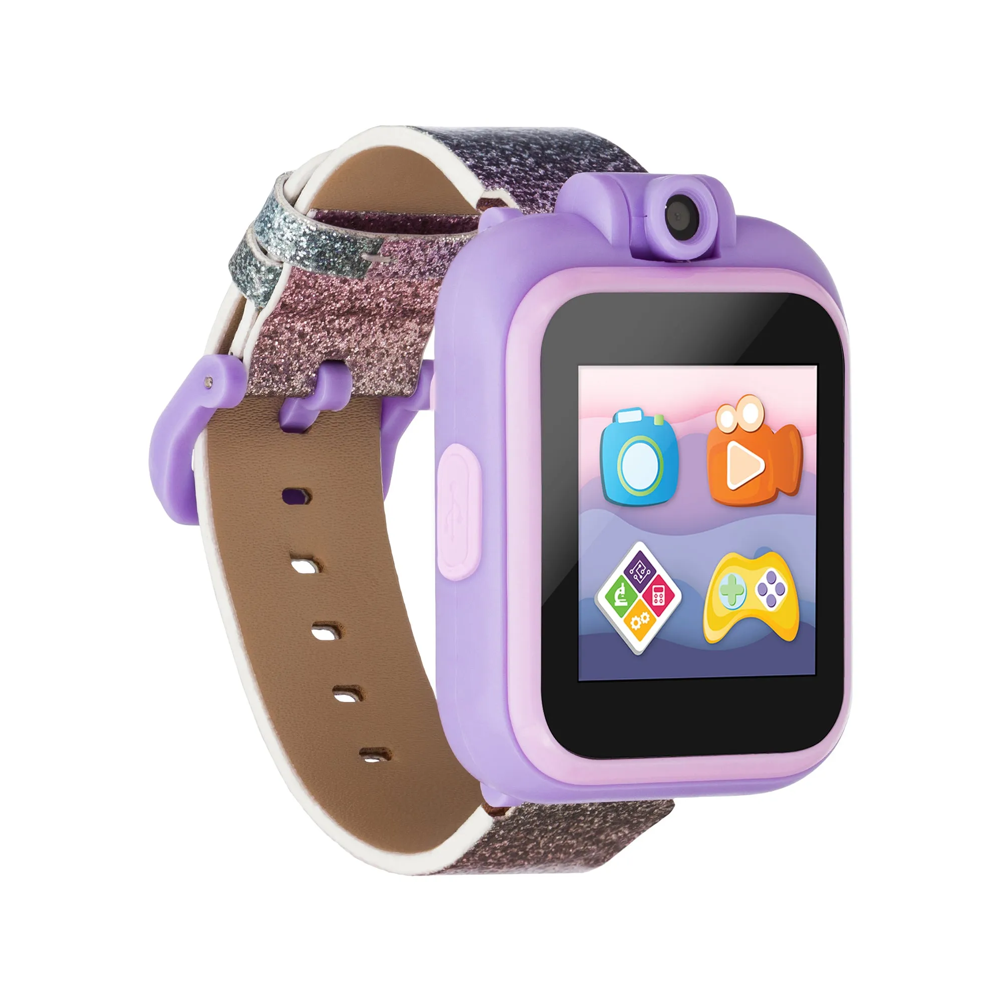 PlayZoom 2 Kids Smartwatch with Headphones: Purple Glitter