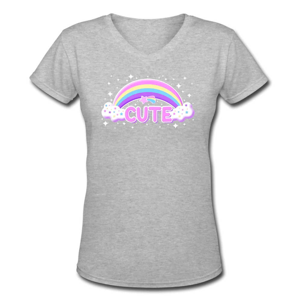 Rainbow Cute Magic Women's V-Neck T-Shirt