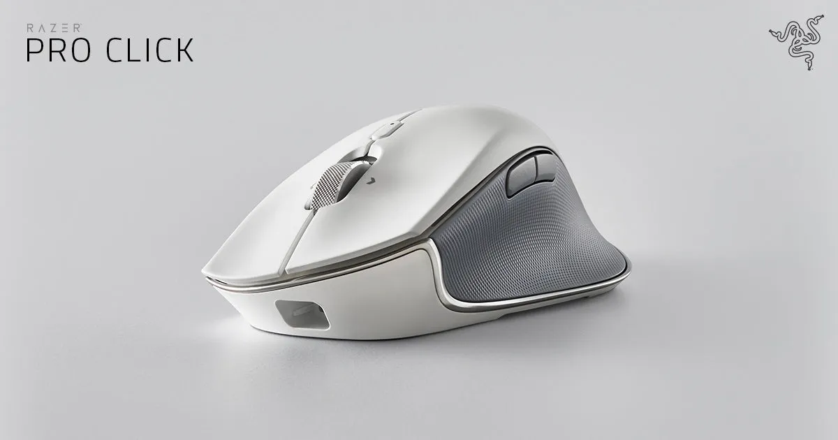 Razer Pro Click - White 白色 人體工學無線滑鼠 RZ01-02990100-R3M1 (送Razer Pro Glide 軟質滑鼠墊)