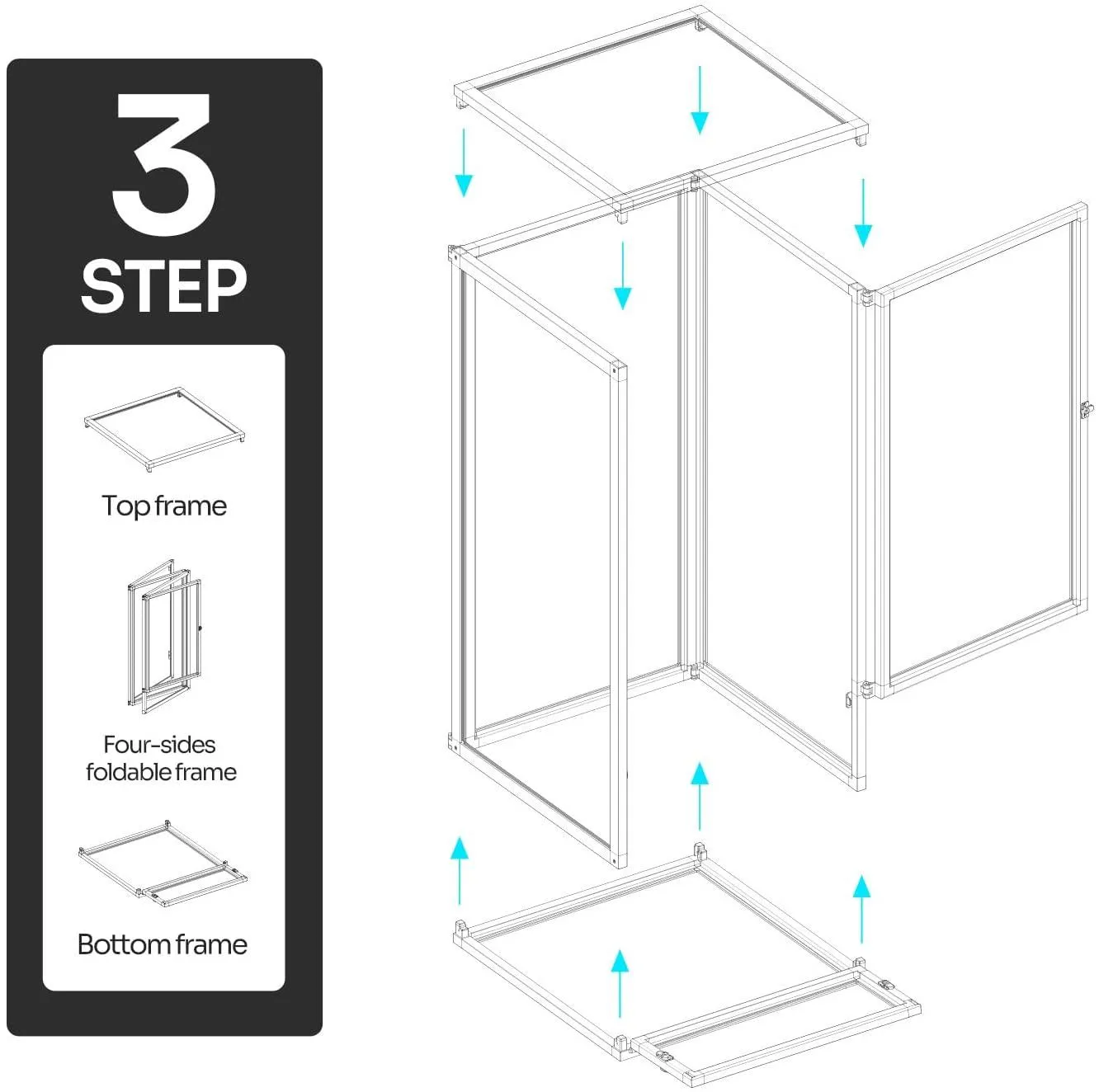 Replacement top Screen for Vertical Reptile Terrarium 18" x 18"x 36" Reptile Tank RK454590A