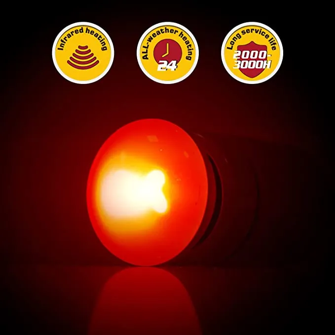 REPTI ZOO 25W Nano Reptile Infrared Heating Lamp 2 Pack for Small Geckos,Turtle,Bearded Dragon,Lizard,Tarantulas