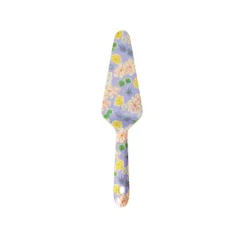 Rice DK Melamine Cake Server with Two Tone - Flower Painting Print