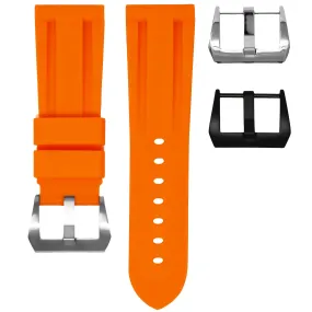 RUBBER STRAP FOR BREITLING SUPEROCEAN HERITAGE - TANGERINE