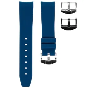 RUBBER STRAP FOR OMEGA SEAMASTER - INDIGO