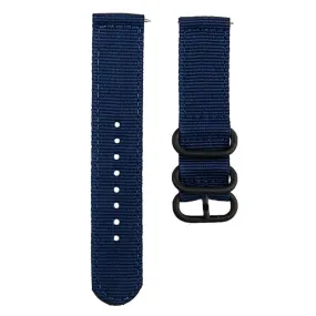 Samsung Galaxy Watch 3 45mm /46mm / Gear S3 Frontier / Classic / Watch GT 2 46mm | Woven Nylon Strap Watch Band   | Navy Blue